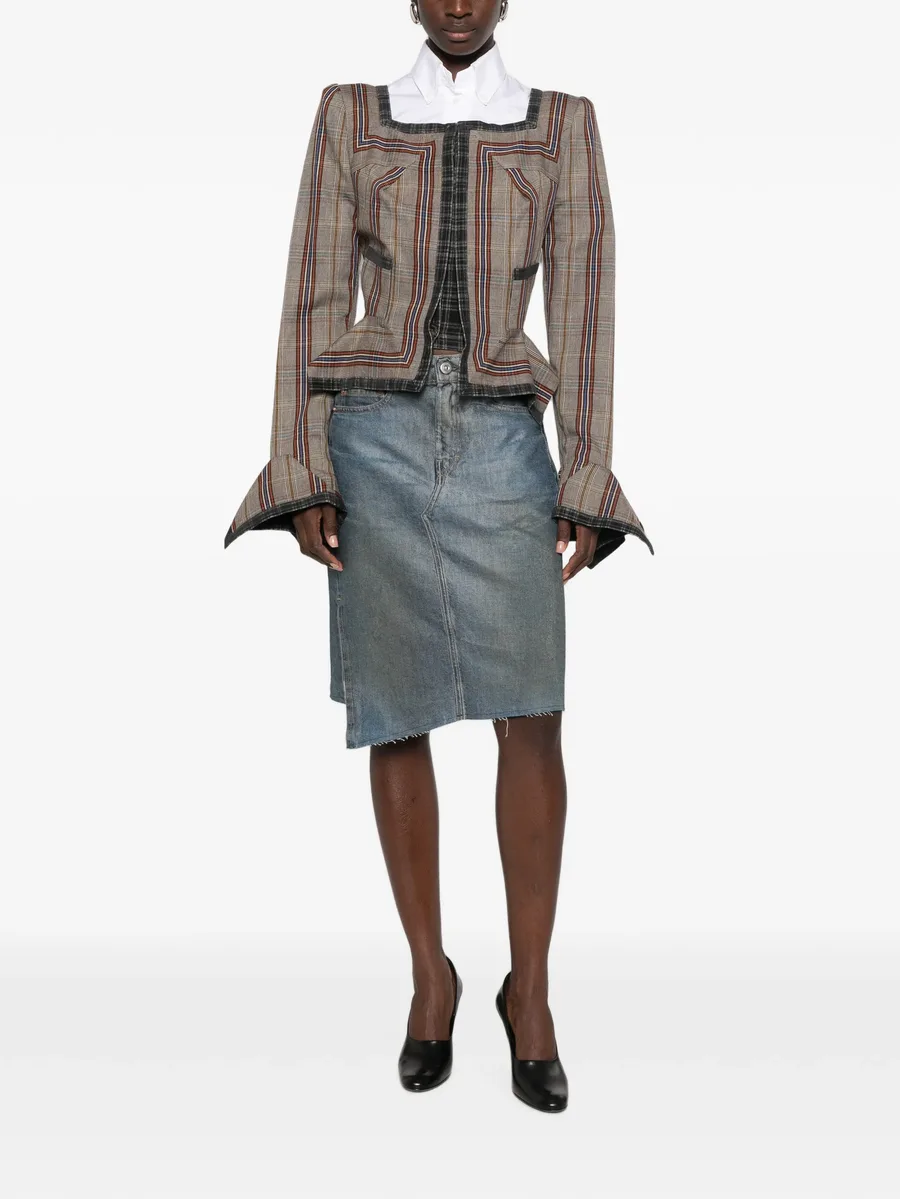 Dandy double-breasted check jacket 1