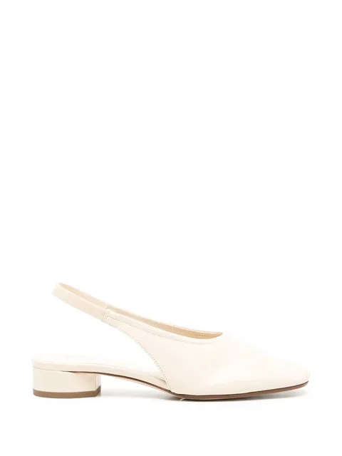 Dua backstrap leather pumps