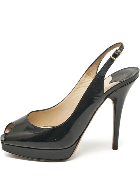 120mm leather heeled sandals