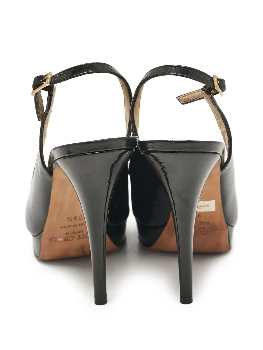 120mm leather heeled sandals 5