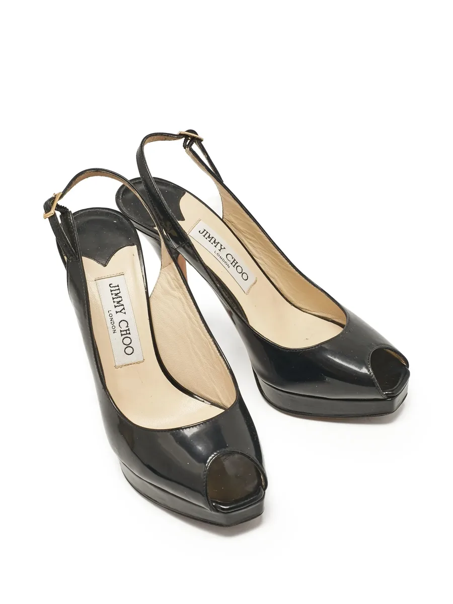 120mm leather heeled sandals 10