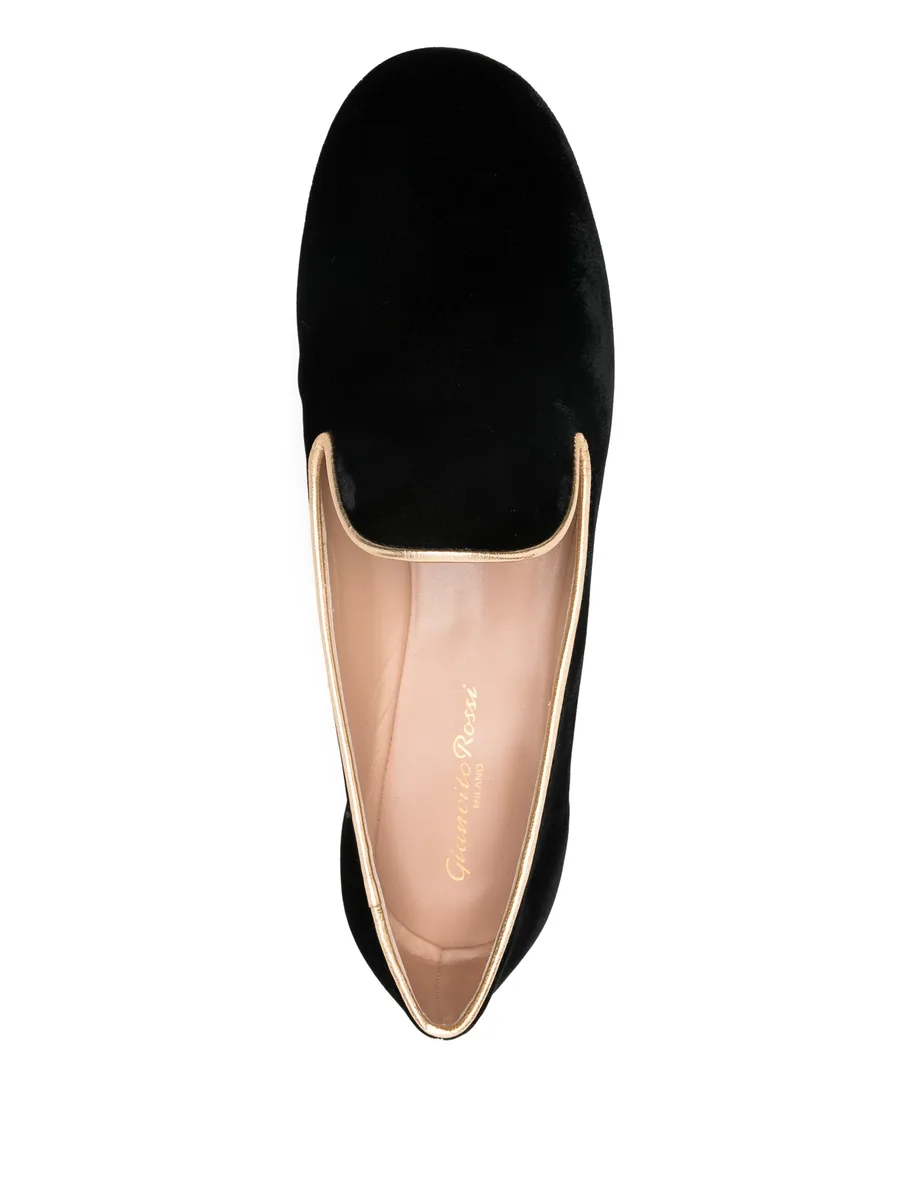 trim calf suede loafers 8