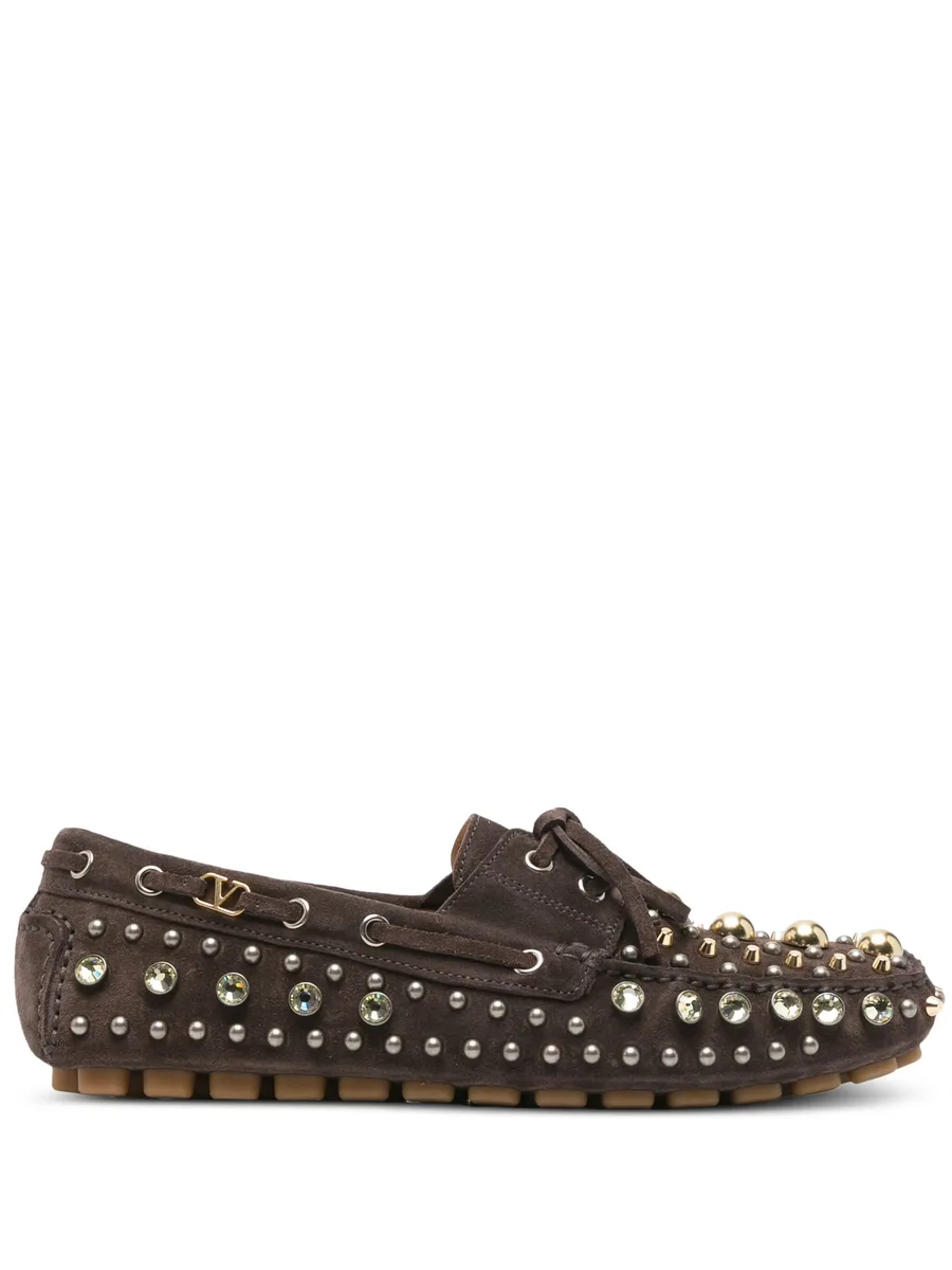 studded suede boat shoes 1