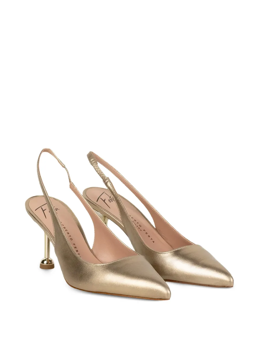 metallic slingback pumps 3