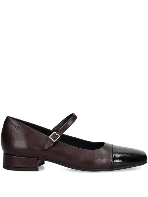 25mm Debbi contrasting-toe strap pumps