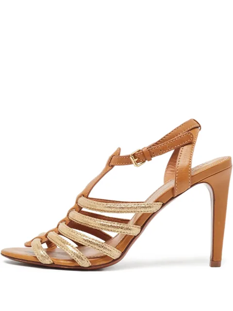 pre-owned strappy heeled sandals