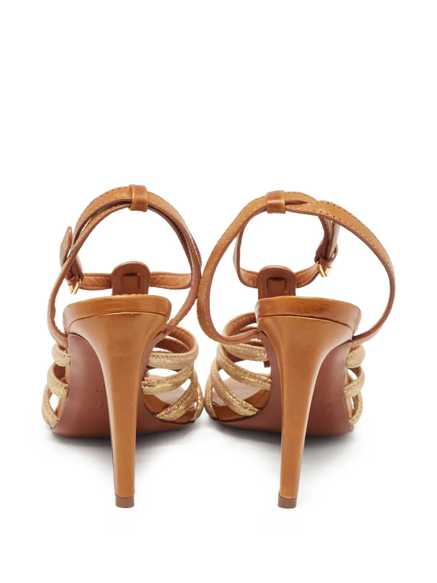 pre-owned strappy heeled sandals 6