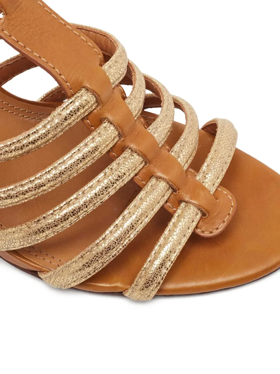 pre-owned strappy heeled sandals 9