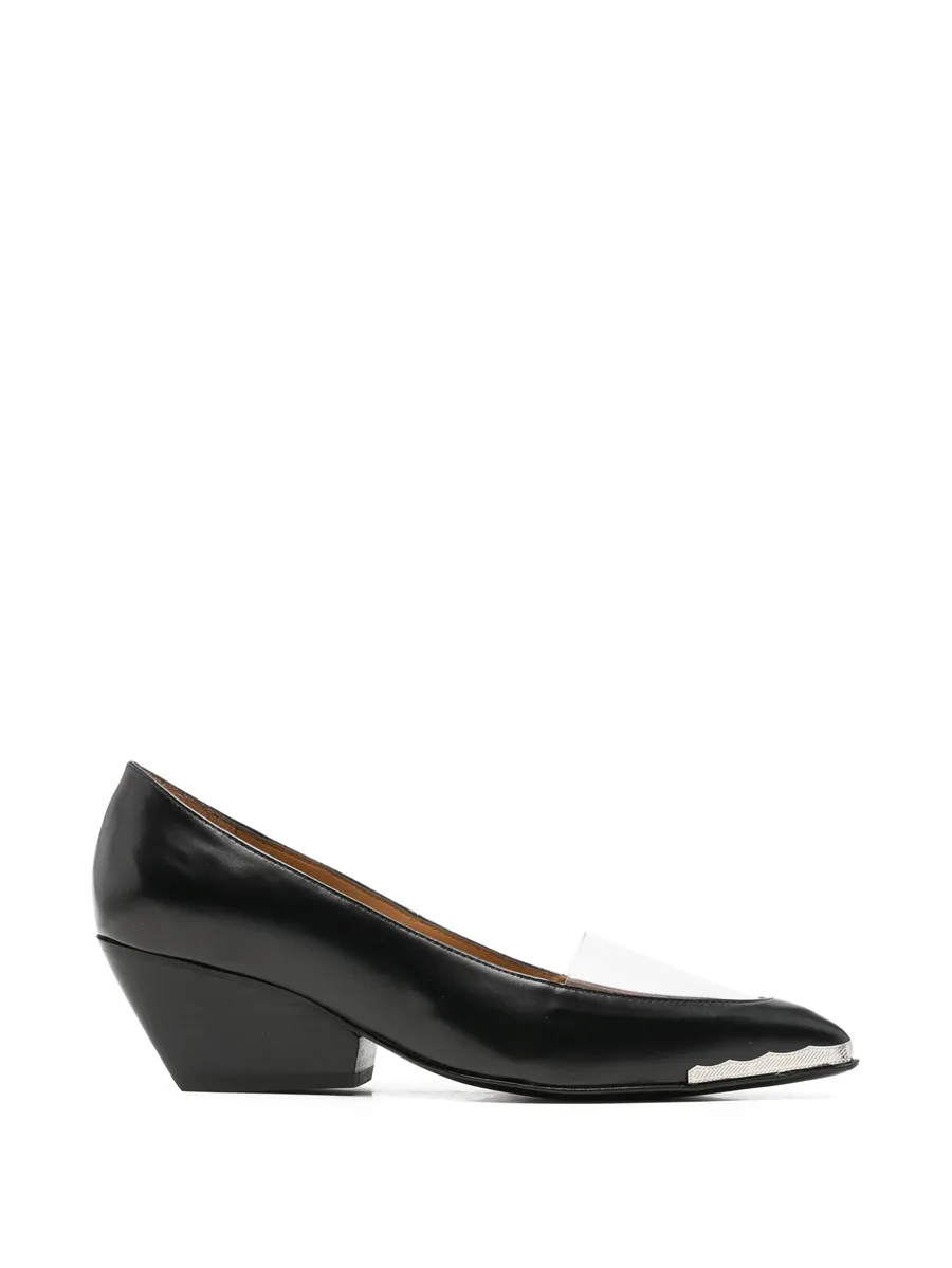 metal-tip transparent-panel pumps 1