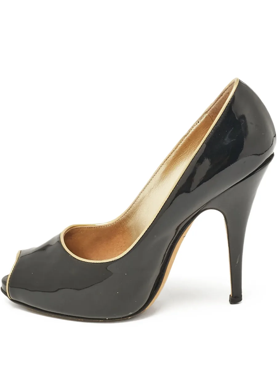 pre-owned 110mm peep-toe pumps 2