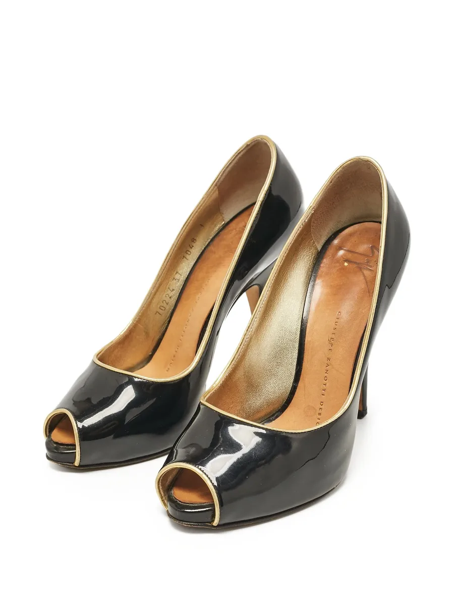 pre-owned 110mm peep-toe pumps 3