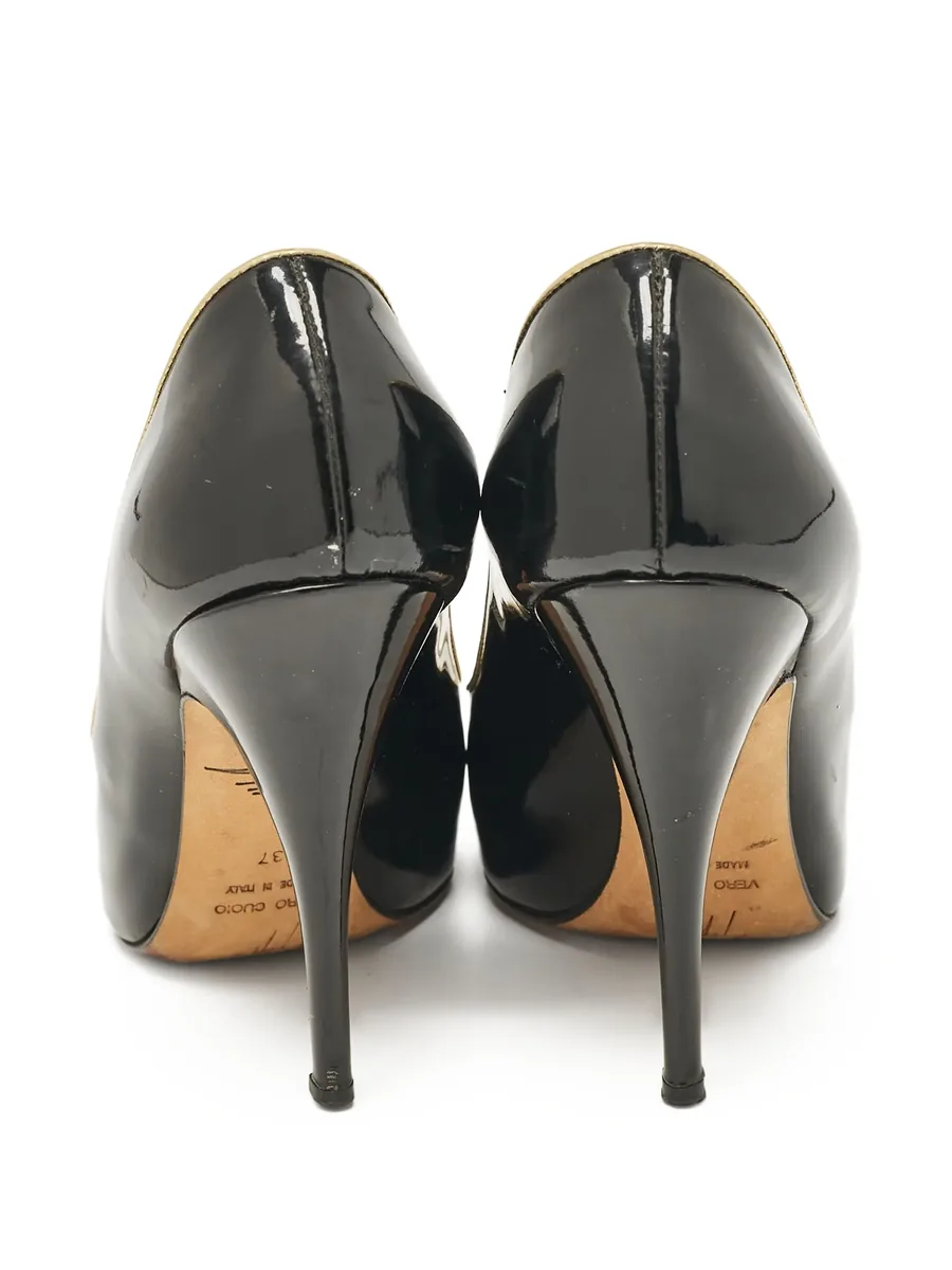 pre-owned 110mm peep-toe pumps 6