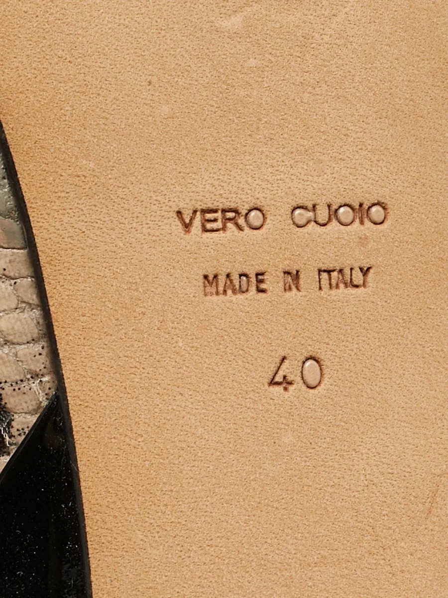 120mm embossed-leather pumps 5