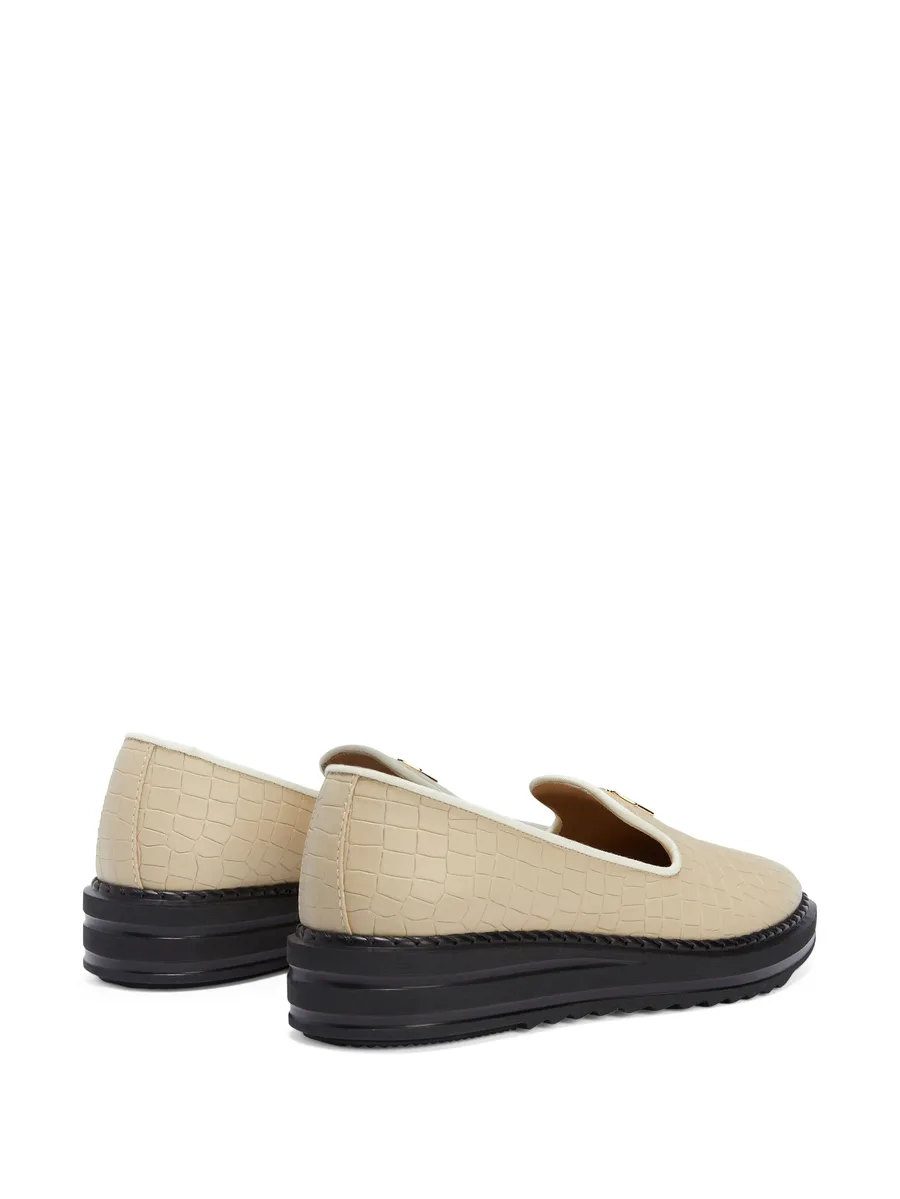 Tim logo-lettering loafers 6