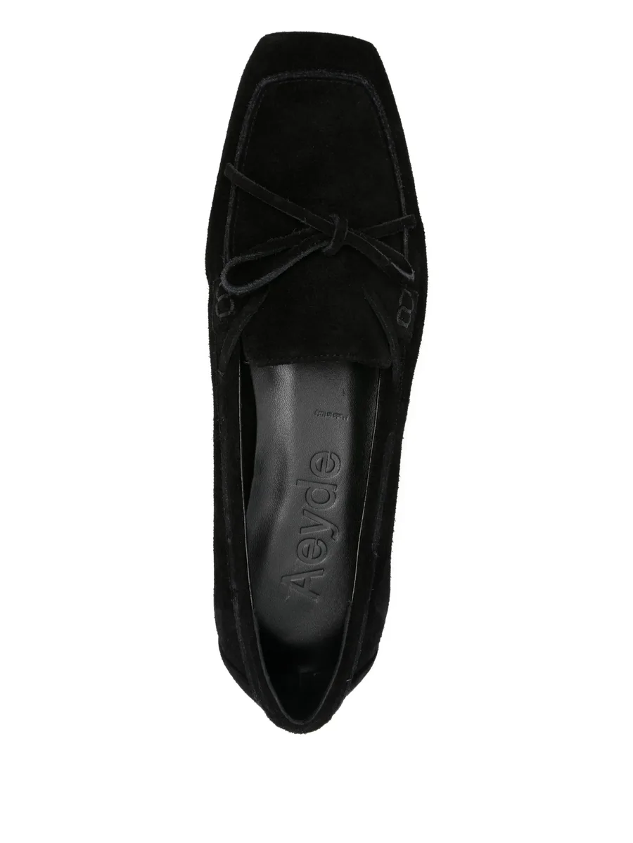 bow-detail suede loafers 8