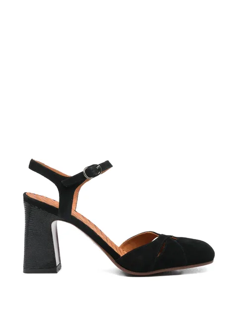 Oidina criss-cross ankle-strap pumps