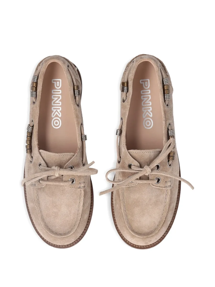 suede lace-up loafers 7