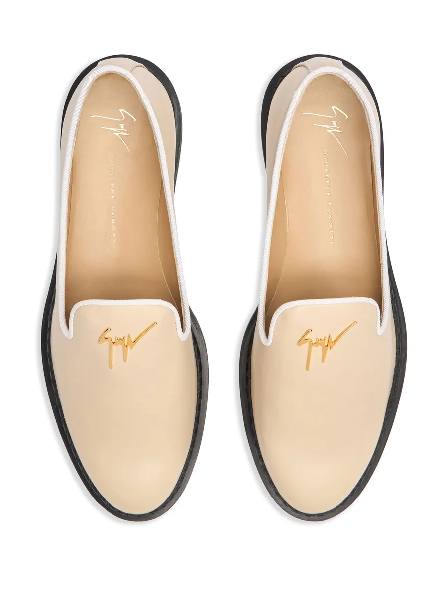 Tim logo-lettering loafers 8