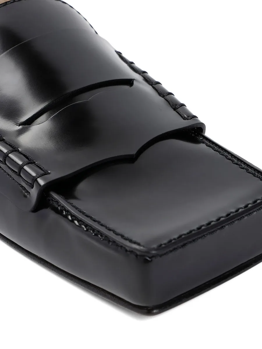 leather square-toe loafers 8