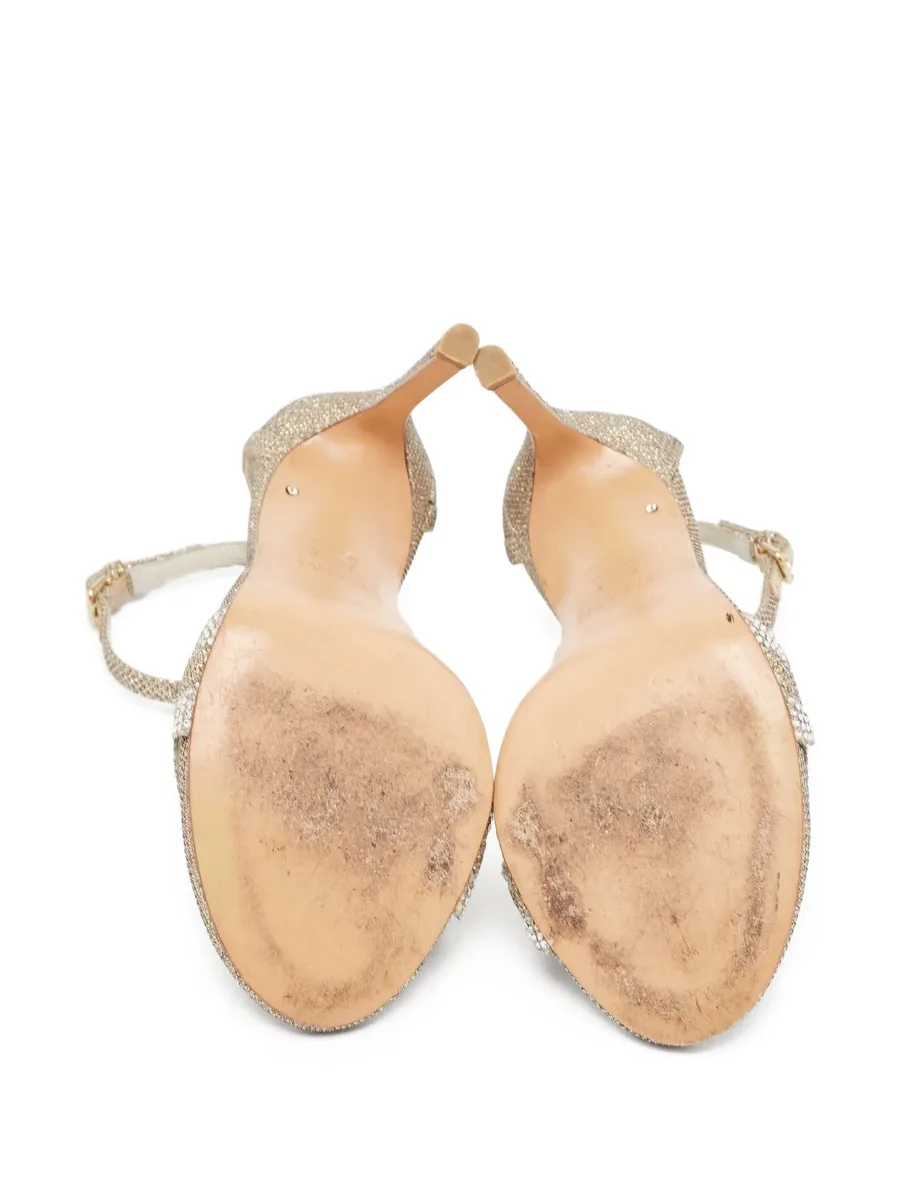 pre-owned 100mm embellished sandals 9