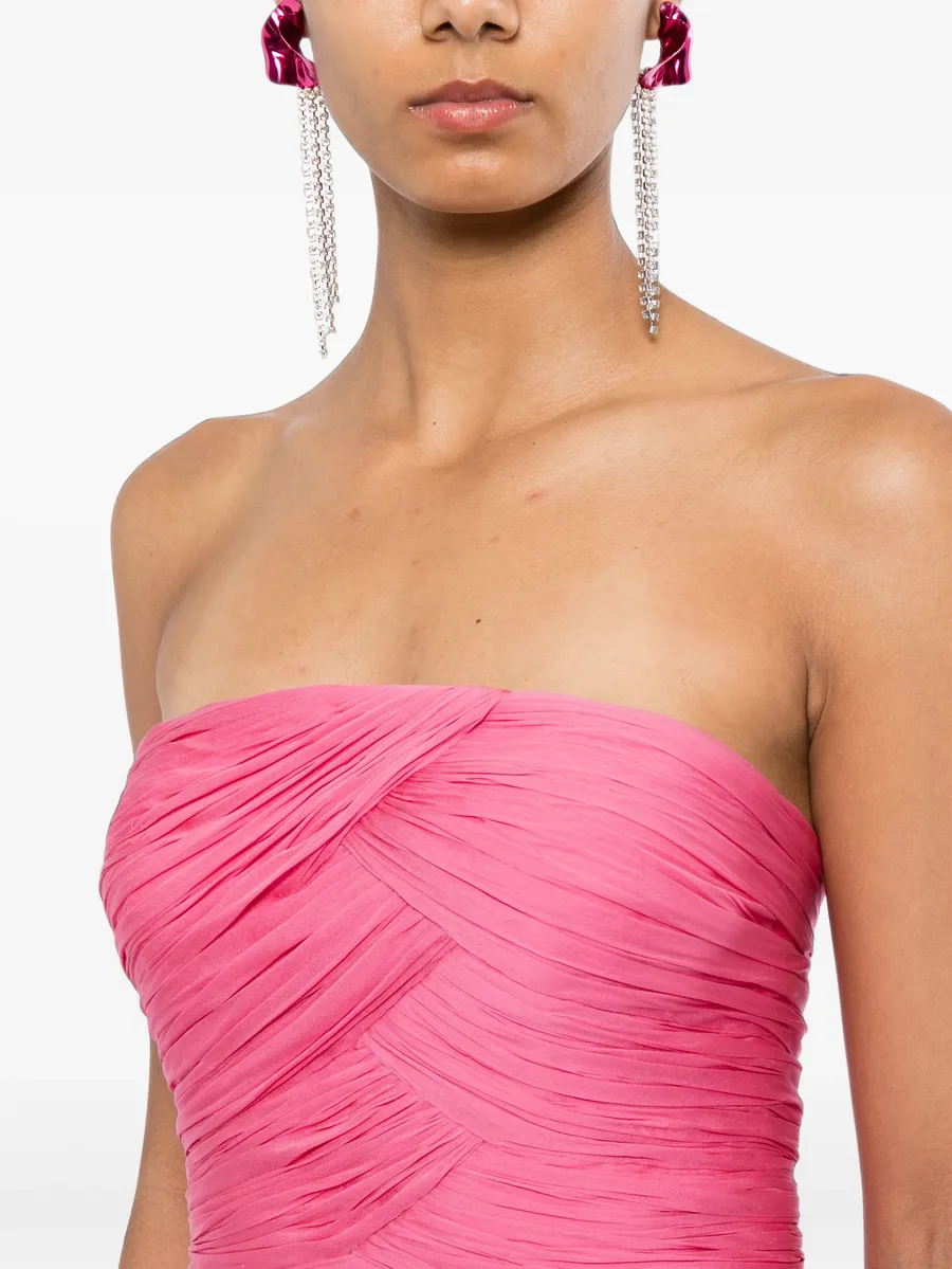 strapless silk-chiffon gown 5