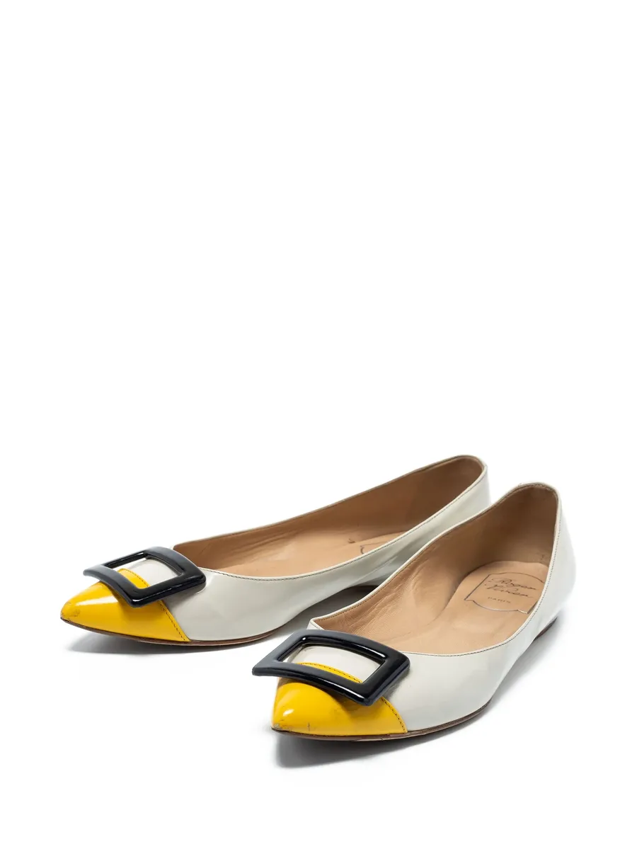 pre-owned Trompette buckle-embellished ballet flats 4