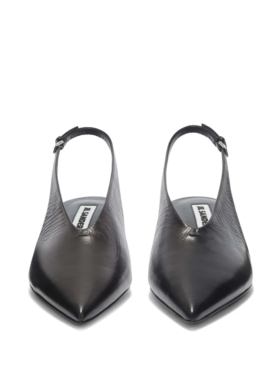 туфли с заостренным носком и ремешком на пятке 7