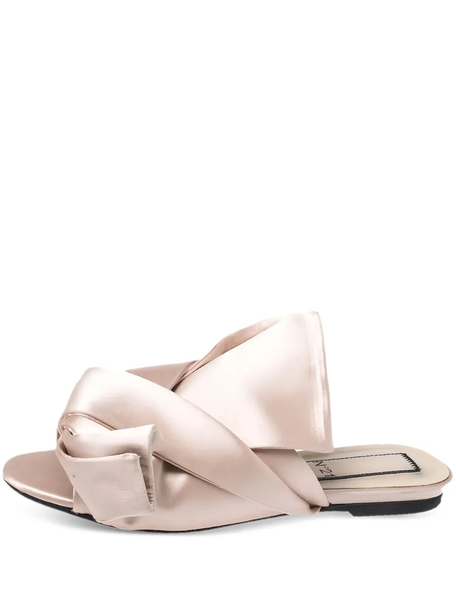 satin knot sandals 1