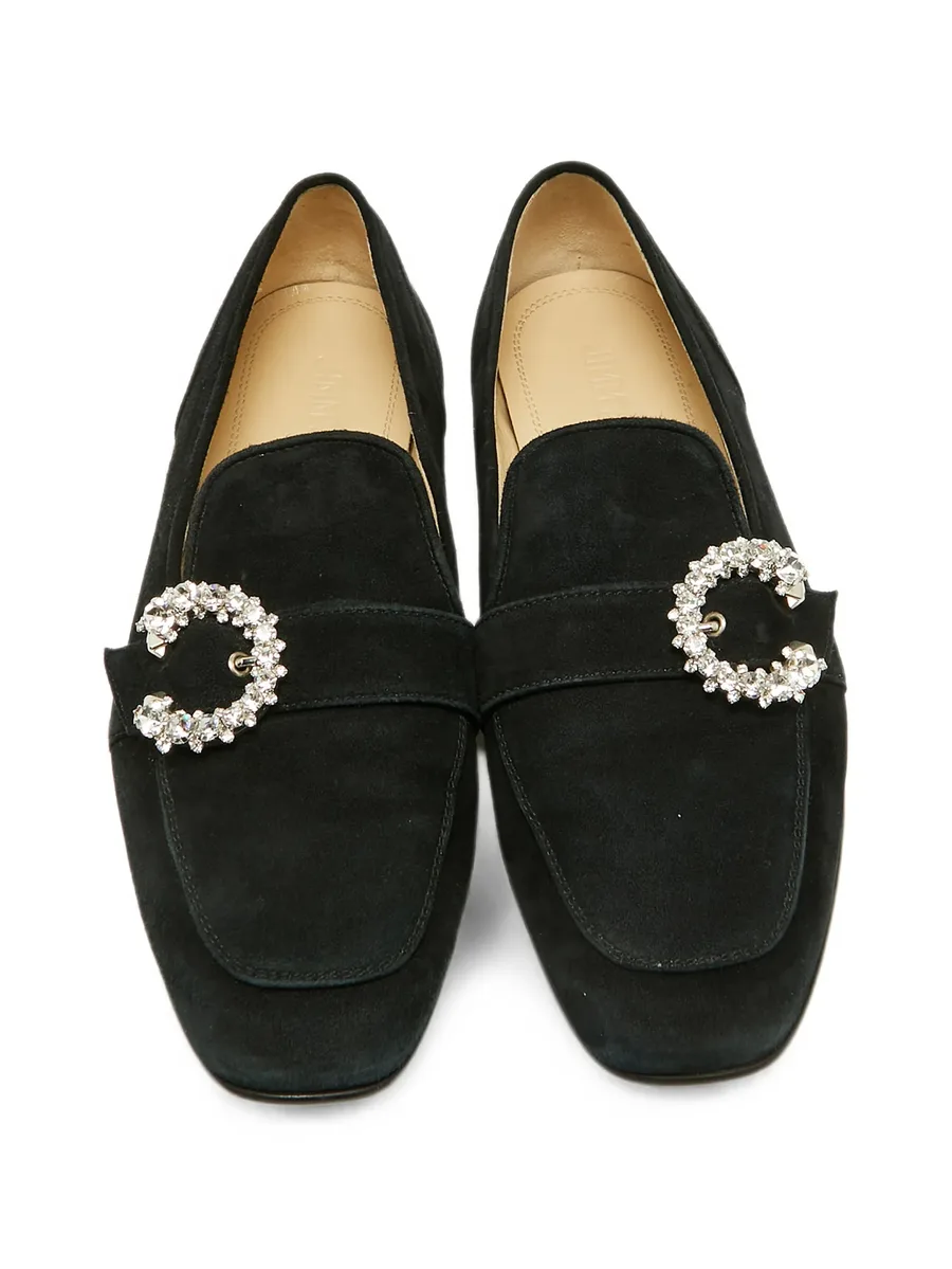Mani crystal-buckle loafers 5