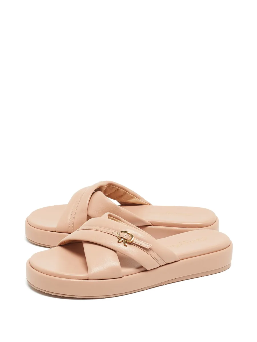 pre-owned Alima cross-strap sandals 3