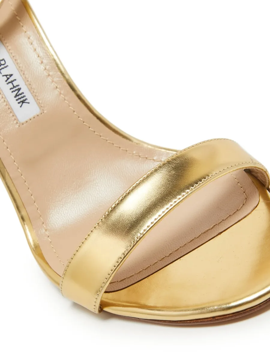 pre-owned 110mm metallic leather sandals 9