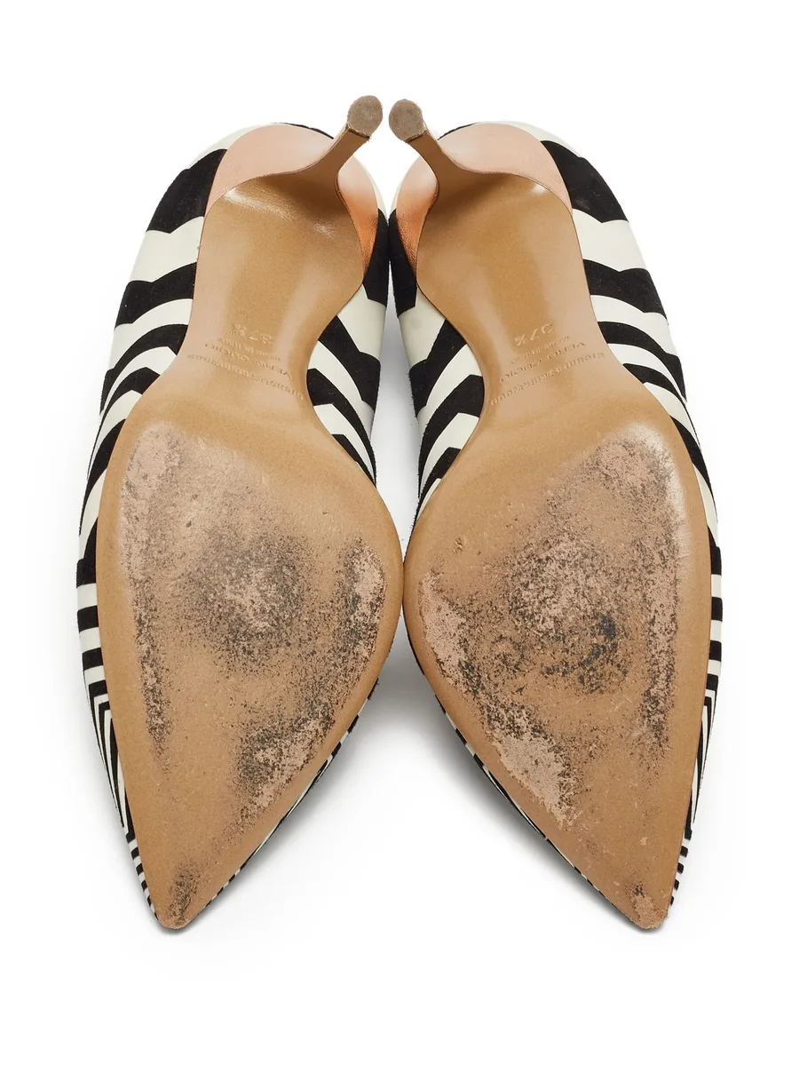 pre-owned 110mm zigzag-patterned pumps 7