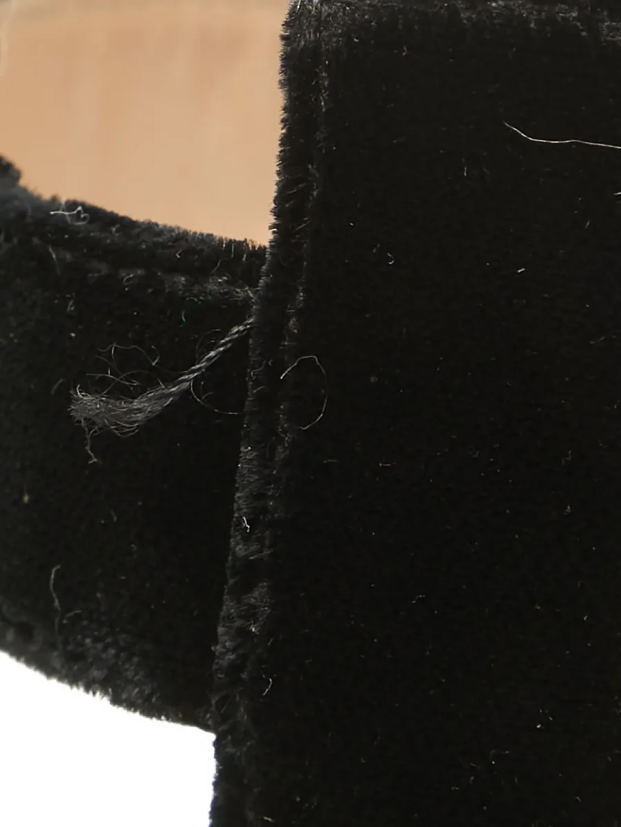 pre-owned 120mm velvet sandals 13