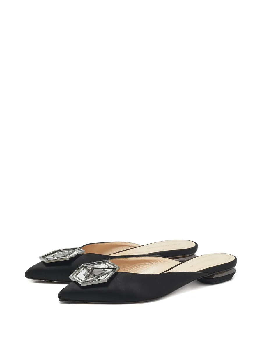 pre-owned Eden geometric-embellishment mules 3