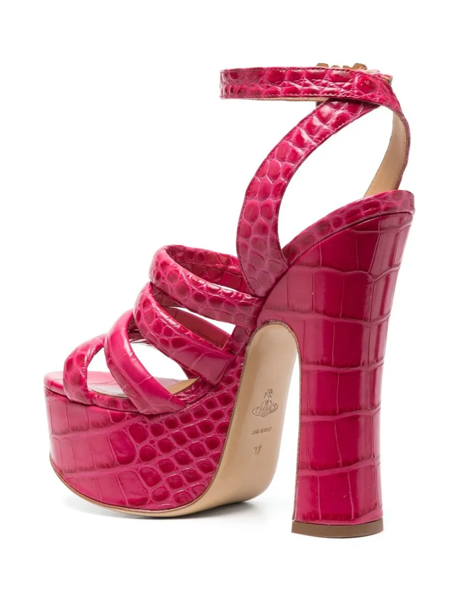 150mm crocodile platform sandals 5