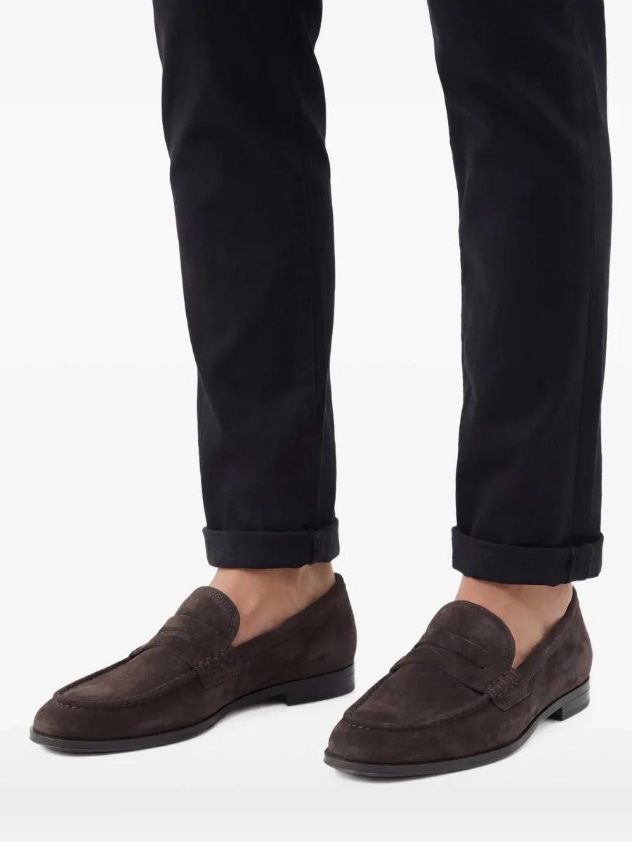 Georgie penny-strap suede loafers 3