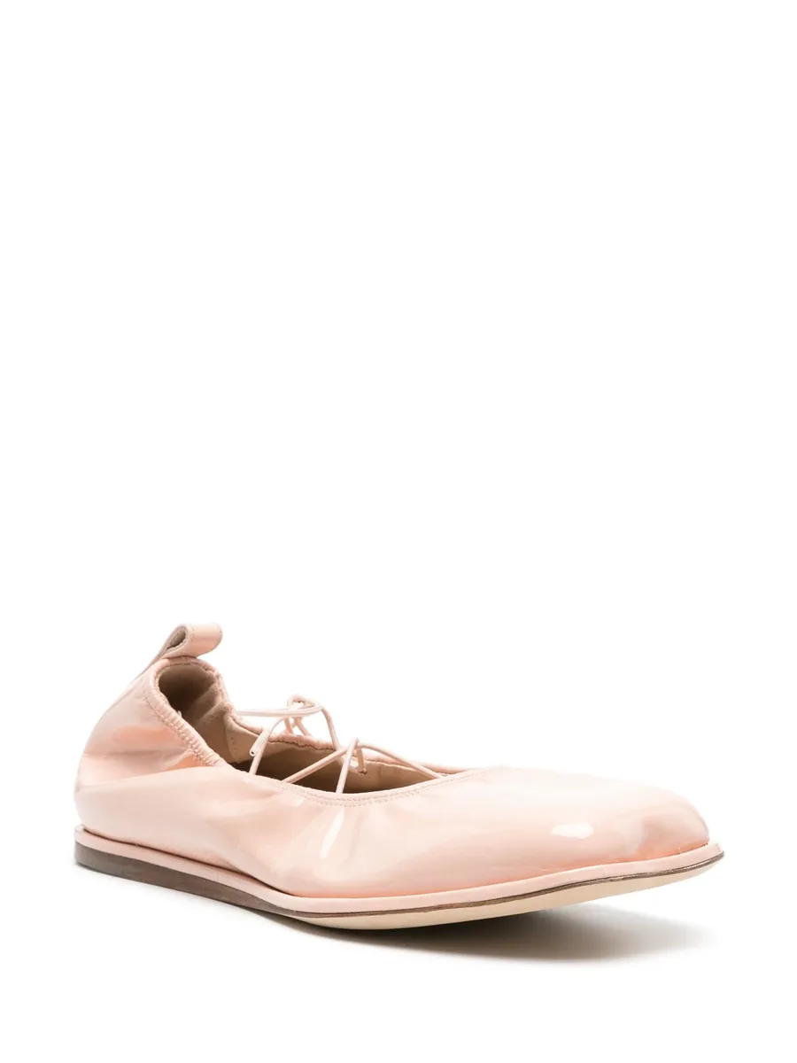 heart-toe patent leather ballerina shoes 3