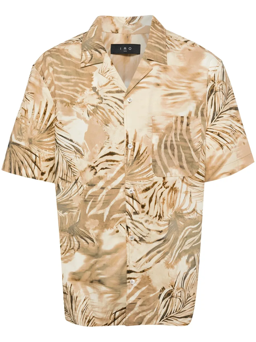 botanical-print poplin shirt 1