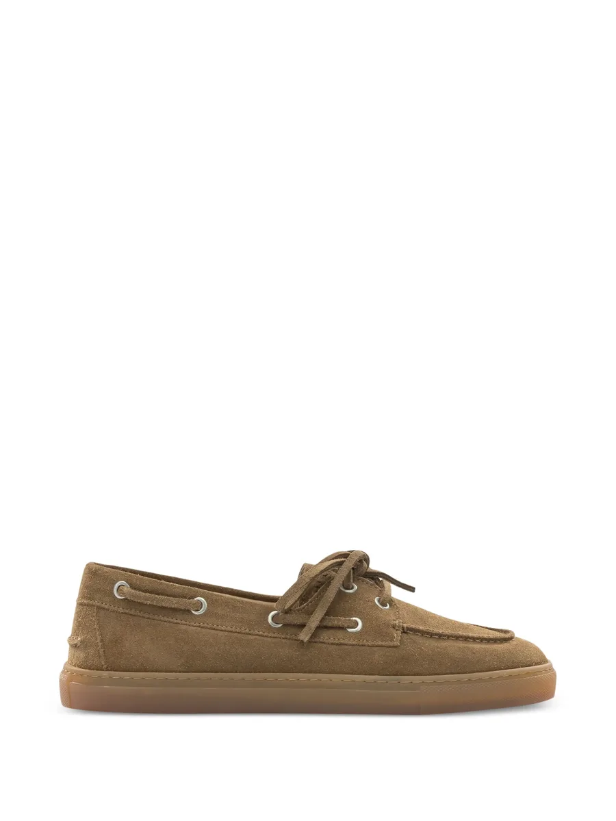 lace-up suede loafers 1