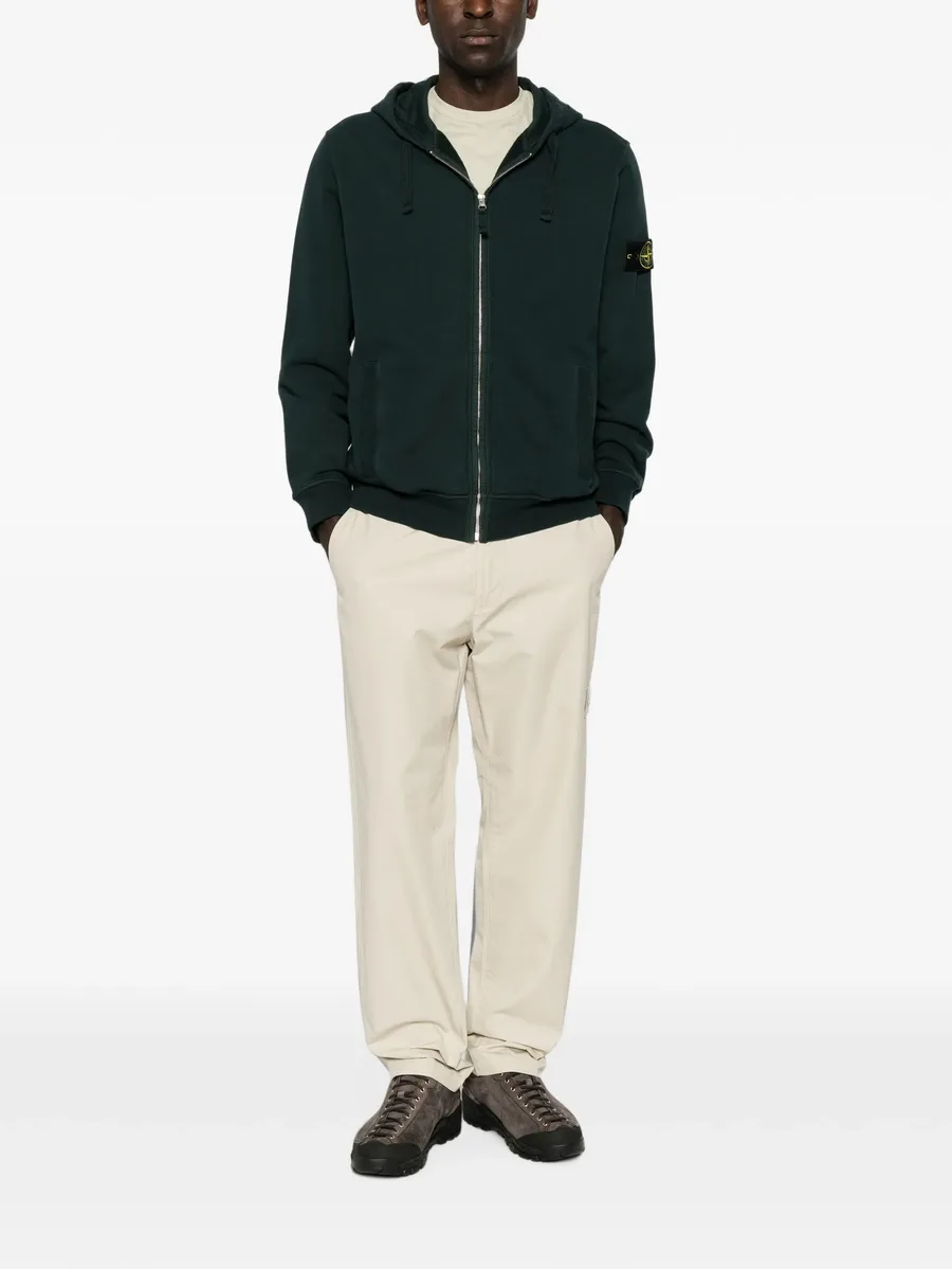 logo-patch zip-up hoodie 2