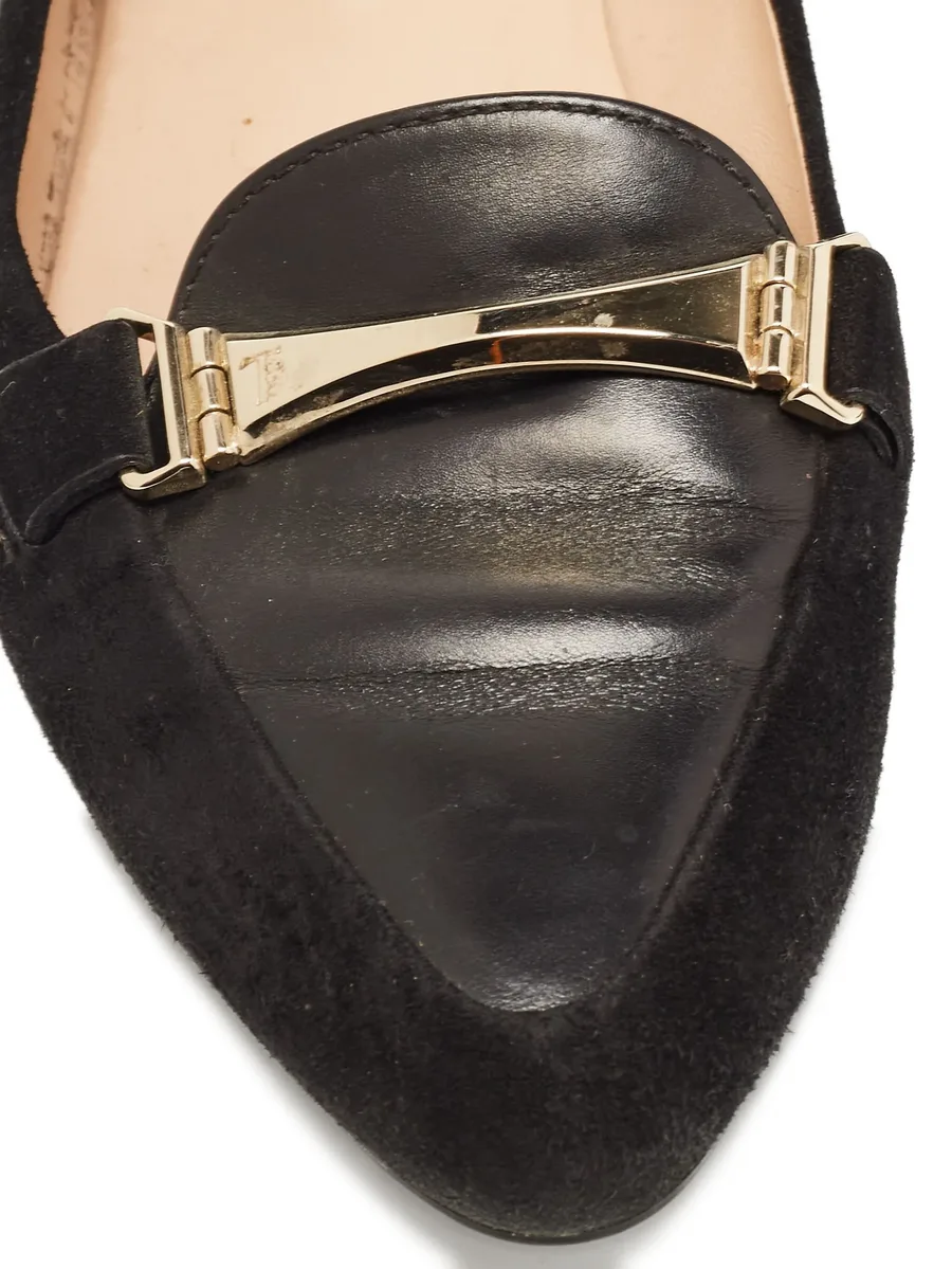 suede bar-detail loafers 9