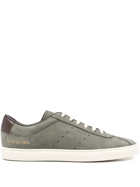 perforated suede sneakers