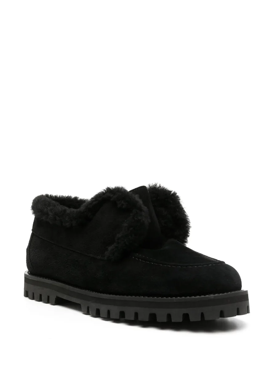 Yacht shearling-lining suede loafers 4