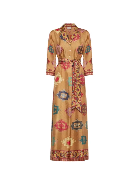 Aloe geometric-print maxi dress