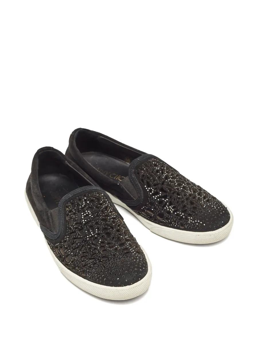 crystal-embellished slip-on sneakers 7