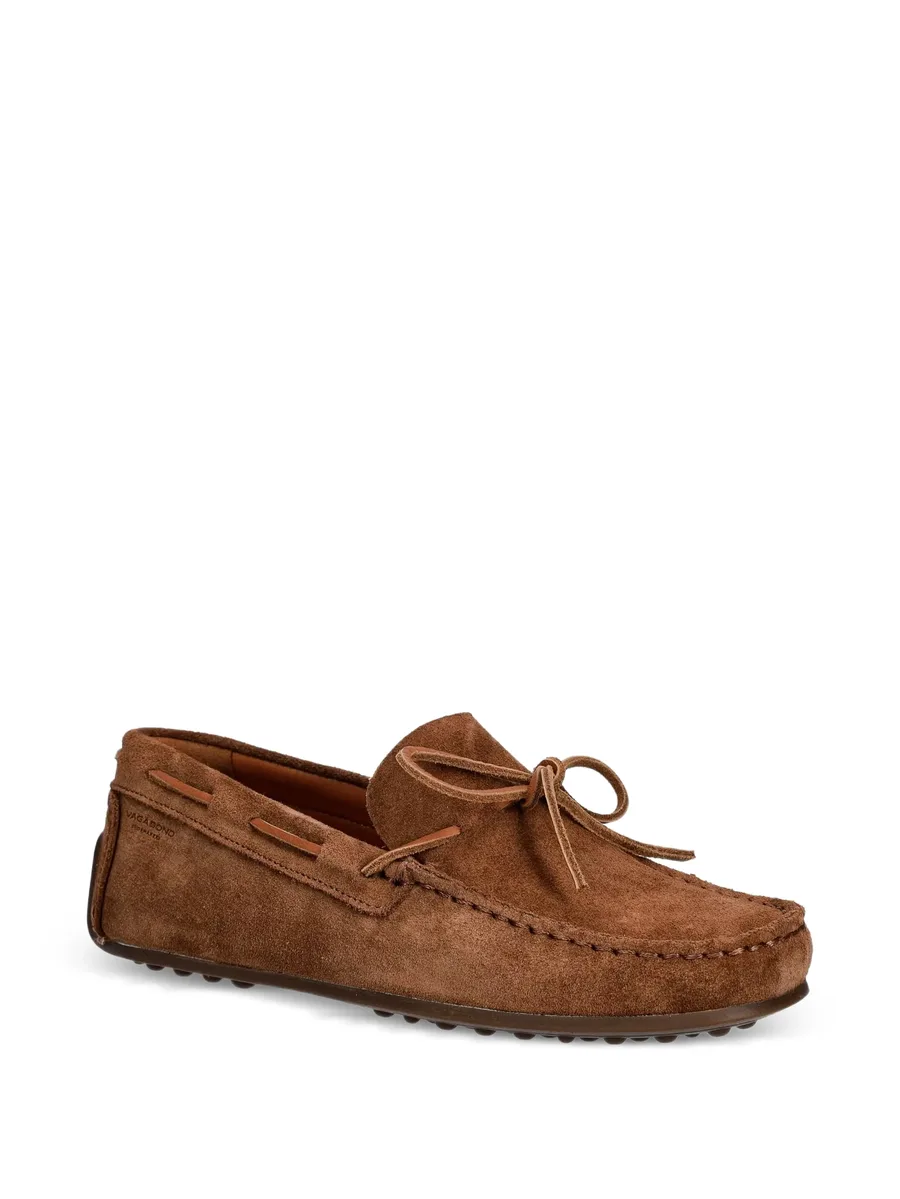 Larissa bow-detail suede loafers 4