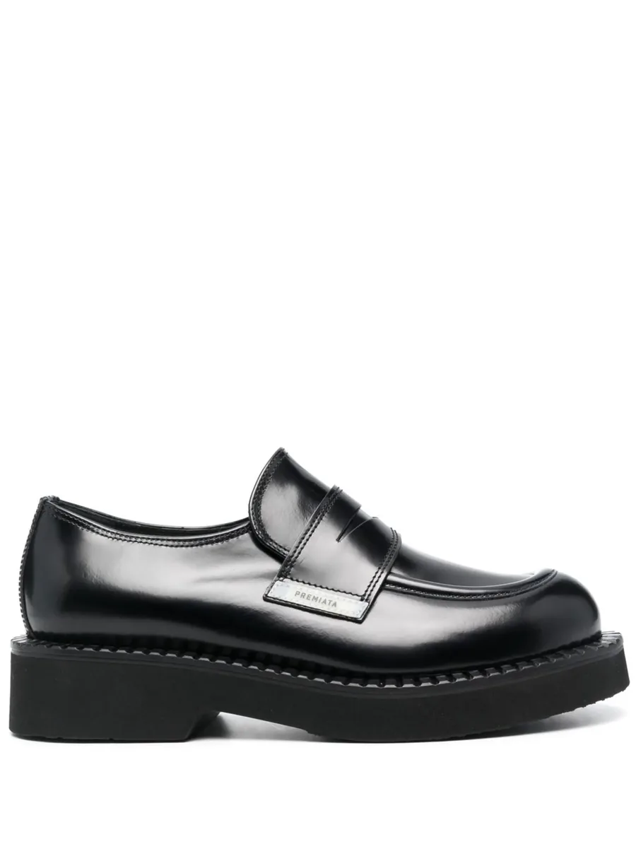 chunky leather lug loafers 1