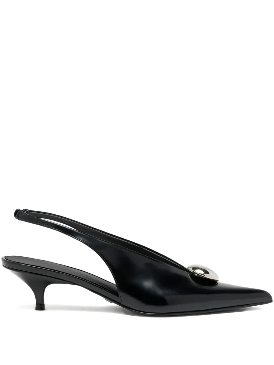 leather heeled pumps 1