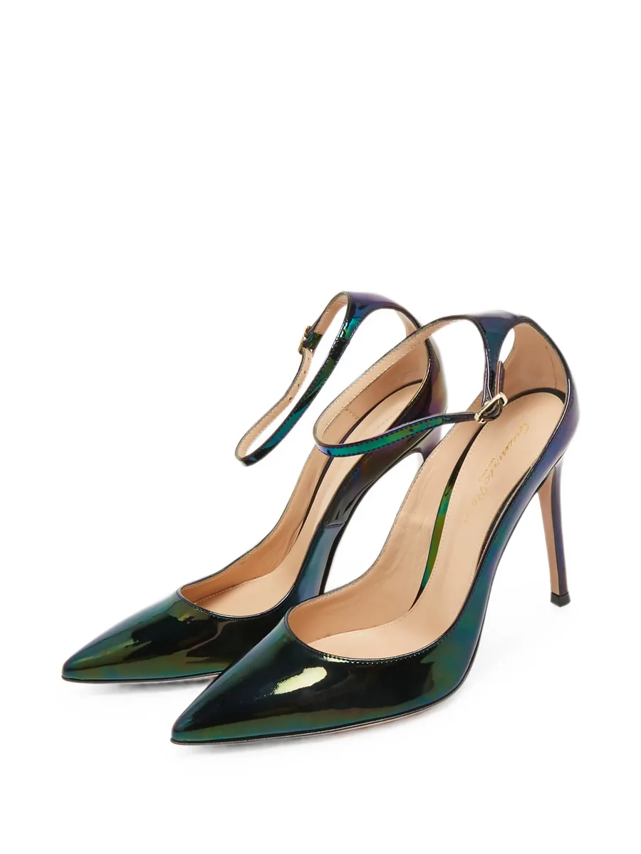 Iridescent leather heeled pumps 3