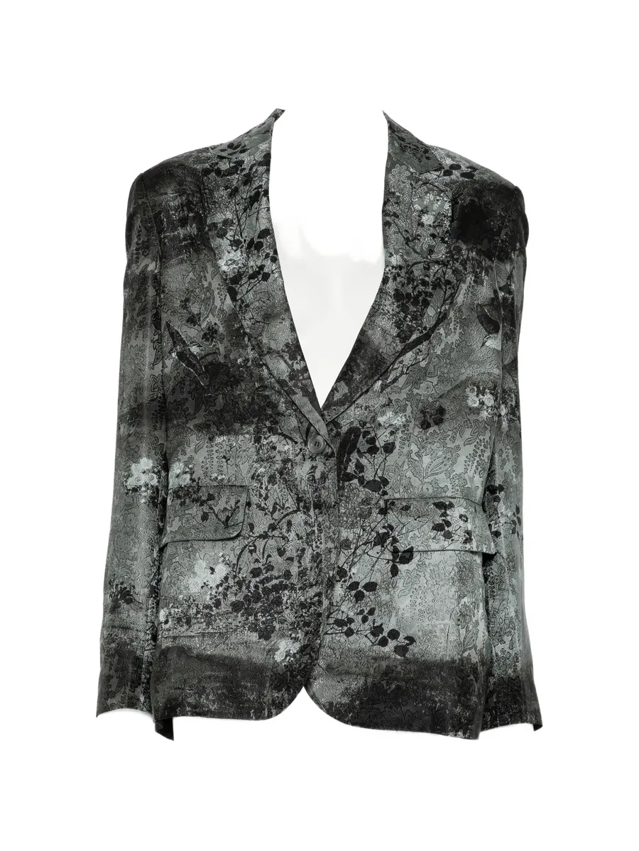 geometric-print blazer 1